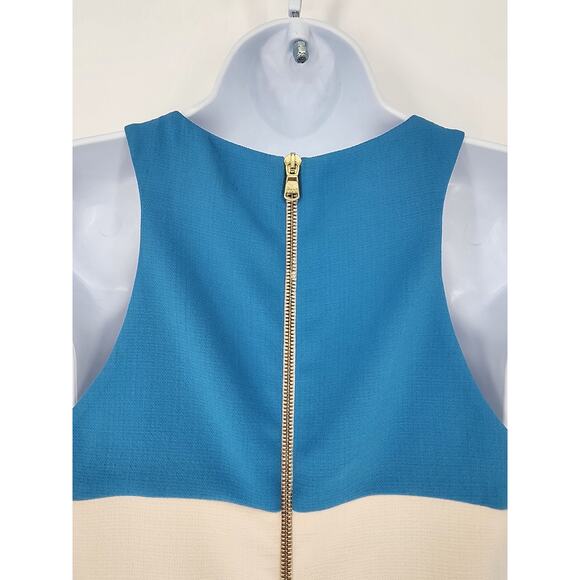 Emilio Pucci Color Block Sleeveless Woolblend Shift Dress Women's Size 34 (US 4) - Picture 5 of 10